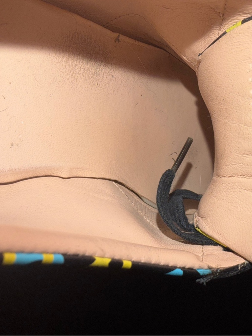 Gucci Black Sneakers with Yellow and Light Blue Graffiti - Picture 6 of 6